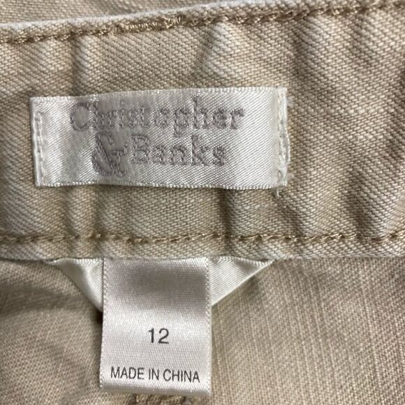 CHRISTOPHER & BANKS, Women’s Tan Jeans, Size 12, Stretch, 98% Cotton,2% Spandex - Picture 4 of 9